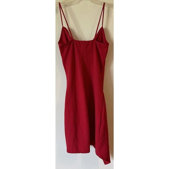 Joe & Elle Asymmetrical Hem Red Bodycon Dress Size Medium NEW - Picture 2 of 3